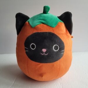 Squishmallows Calio The Black Cat Pumpkin 8" Plush Stuffed Animal Orange Stuffie